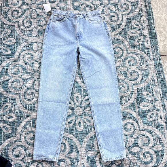 American Apparel High Waist‎ Denim Jean Light Wash Mom Jeans - Size 31 - Picture 2 of 10